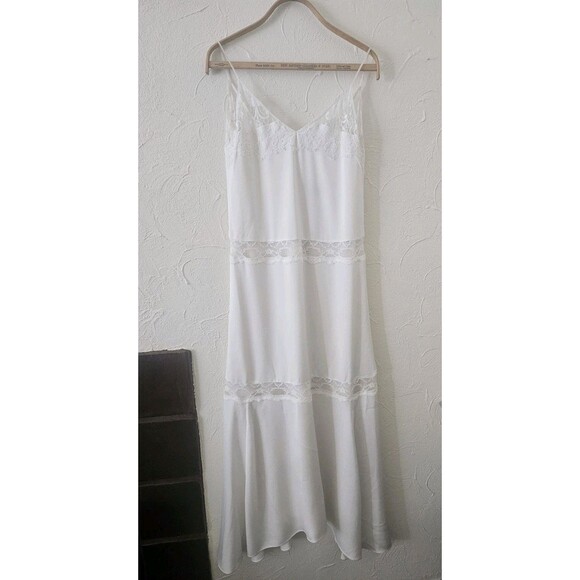 Theory Women's Walela Elevate Crepe Dress, Ivory, Size 6 - Picture 2 of 8